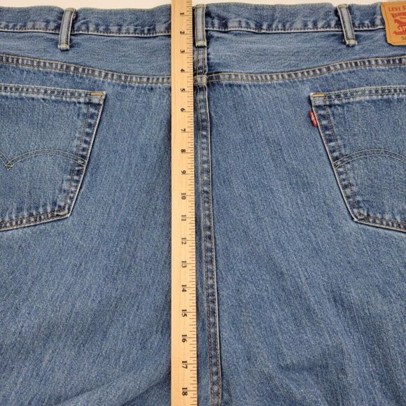 Levi's 560 Men's Comfort Fit Denim Blue Jeans 54x30 (25 high rise short Relaxed - Picture 4 of 11